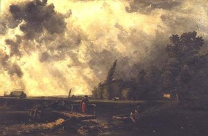 Scène aan de Oevers van de Medway - Een Stormachtige Dag door William Edward Dighton