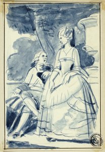 Man en Vrouw in 18e-eeuwse Kleding door William Edward Frost