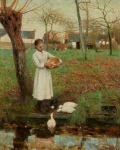 De Eenden Voeren door William Edward Stott