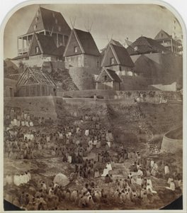 Uitzicht op Antsahatsiroa, Madagaskar, 1862-65 door William Ellis