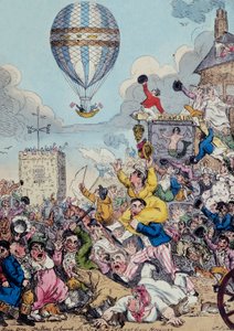 De opstijging van Mr. Sadler vanuit Hackney, 1811 door William Elmes
