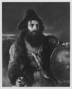Een Perzische Krijger, uit het schilderij in de Vernon Gallery (gravure) door William Etty