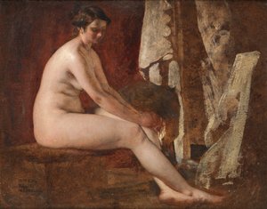Zittende naakt door William Etty