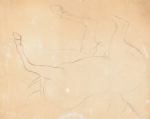 Studie van een Paard (verso) door William Etty