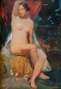 Vrouw bij een fontein, ca. 1840