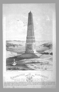 Het Yarborough Monument, Bembridge Down, eind 19e eeuw