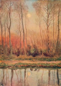 Een Surrey Kanaal, Avond, ca. 1893 door William Eyre Walker