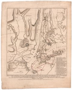 Een plan van New York Island door William Faden