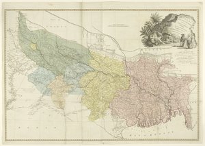 Kaart van het Ganges Rivierbekken door William Faden