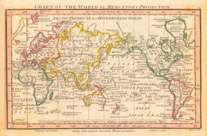 Wereldkaart door William Faden
