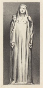 Beeld uit de kathedraal van Peterborough door William Fairland after John Flaxman