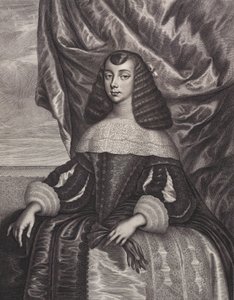 Catharina van Braganza, 1662 door William Faithorne
