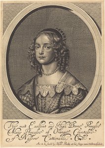 Mary, Prinses van Oranje door William Faithorne after Sir Anthony van Dyck