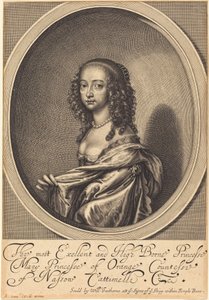 Mary, Prinses van Oranje door William Faithorne after Sir Anthony van Dyck