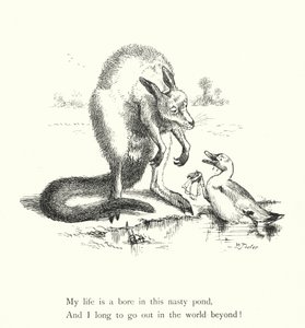 De Eend En De Kangoeroe (gravure)