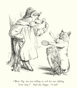 De uil en de poes (gravure)