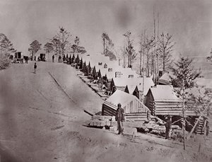 Broadway Landing, Appomattox River, 1864 door William Frank Browne