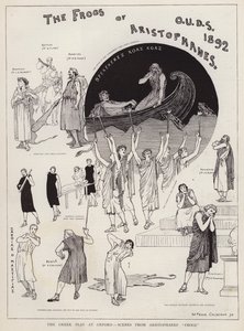 Scènes uit een productie van Aristophanes