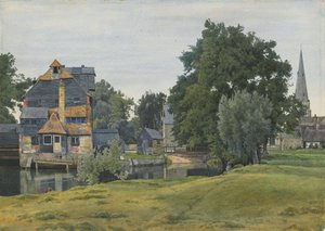 Houghton Mill, nabij St Ives, Huntingdonshire, 1889 door William Fraser Garden