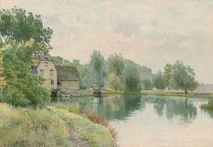 Houghton Mill aan de rivier Ouse, 1914