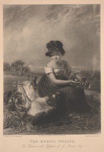 De rustieke krans, prent gemaakt door G.H. Phillips door William Frederick Witherington