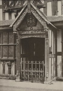 Deur, Slagersgildehuis, Hereford (zw/w foto)