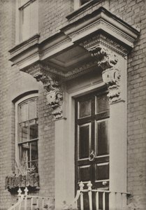 Deur, Church Road, Richmond, Surrey (zwart-wit foto) door William Galsworthy Davie