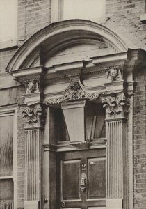 Deur, Great St Helens, Londen (zw/w foto)