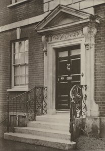 Deur, Wimborne, Dorset (zwart-wit foto)