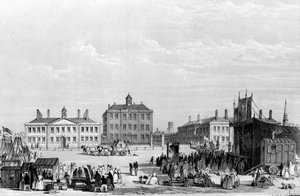 Oude Liverpool Infirmary en Alms-Houses, met John Cooke