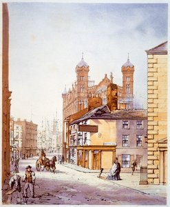 Het Zeemanshuis, vanaf Hanover Street, Liverpool, 1864 door William Gawin Herdman