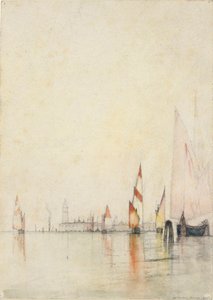 Boten op de Lagune, Venetië door William Gedney Bunce
