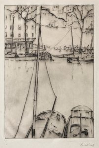 Uitzicht in Rotterdam door William George Reindel