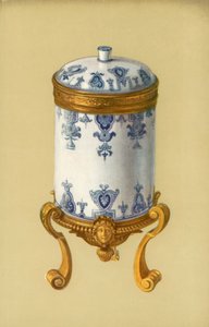 Toiletpot, St Cloud, met Ormolu Mount (kleur litho)