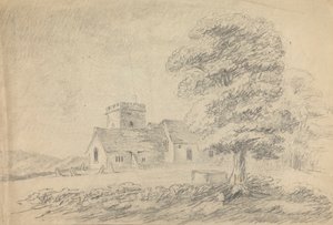 Uitzicht op de kerk van Boldre door William Gilpin
