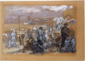 Middag op Coney Island door William Glackens