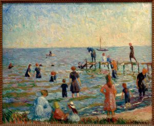 Zwemmen in Bellport, Long Island