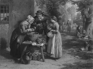 De Eerste Dag van de Oesters, 1863 door William Greatbach