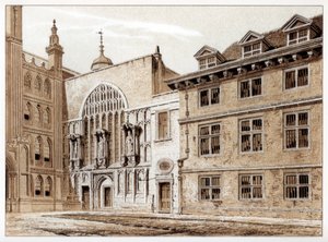 Westkant van de Guildhall Chapel, City of London, 1886