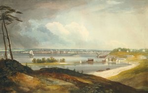 New York vanaf de Hoogten bij Brooklyn, ca. 1820-23