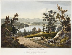 Uitzicht nabij Hudson, 1822 door William Guy after Wall