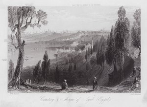 Begraafplaats en moskee van Ayub, Eyyub (gravure)