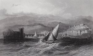 Sidon en de berg Libanon, vanaf de zee door William H. Bartlett