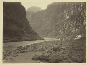 Colorado rivier, monding van Kanab Wash, westwaarts kijkend door William H. Bell