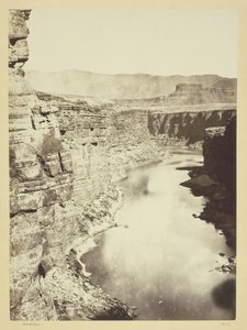 Grand Canyon, Colorado River, Bij Paria Creek, Kijken naar het Westen, 1872 door William H. Bell