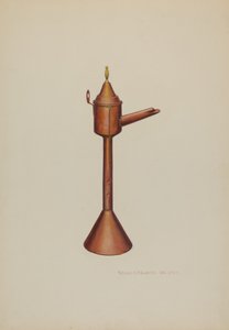 Walvisolielamp, ca. 1938 door William H Edwards