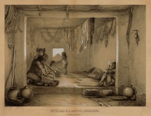 Interieur van een Hopi-Woning door William H. Jackson