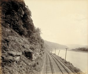 Cathedral Rocks, Susquehanna-rivier bij Meshoppen, voor de Lehigh Valley Railroad door William H. Rau