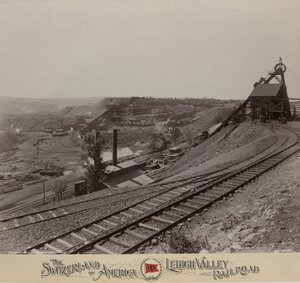 Knickerbocker Colliery nabij Shenandoah, Lehigh Valley Railroad