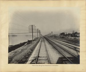 Hoofdlijn langs de Susquehanna bij Steelton door William H. Rau